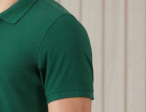 Image of Amazon Brand - Symbol Men's Cotton Rich Solid Polo Tshirt | Collar Tshirts | Half Sleeves | Plain-Regular Fit (Available in Plus Sizes and Combo Pack of 2)
