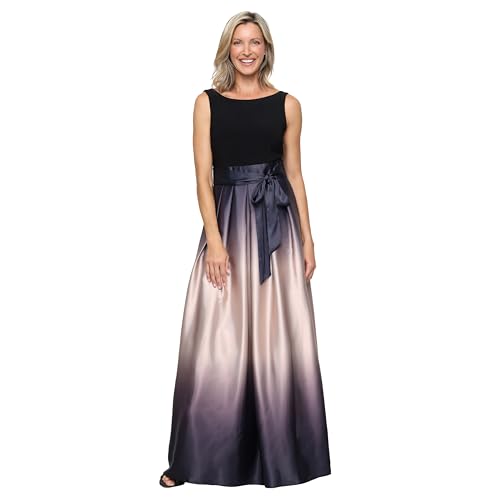Image of S.L. Fashions Women's Sleeveless Long Satin Mother of The Bride Dress with Pockets, Formal Party Gown