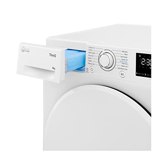 LG Electronics V3RT8N droger met dubbele inverter, warmtepomptechnologie, automatische zelfreinigende condensator, 8 kg inhoud, wifi-functie, wit - Image 5