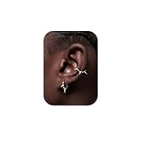 BodyBonita Spike 16G Silver Septum Rings - 316L Stainless Steel Nose Rings Hoops for Women Men Helix Piercing Jewelry Tragus Daith Conch Cartilage Hoop Earring 8 mm Style Seven