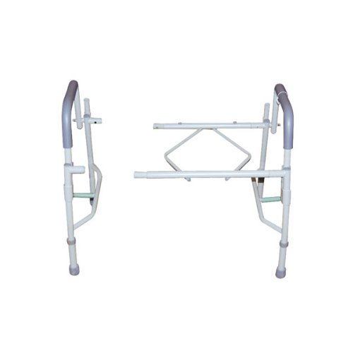 Drop Arm Bedside Commode By Healthline,Bedside Commode With Drop-Arm And Safety Frame, Wide Commode Toilet Chair For Elderly #TOP2