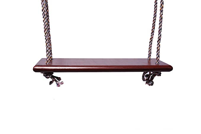 Lakshya India Simpal Swing 24 * 12 * 1 in Brown Color with More Than 40 Feet Rope 2 ''S'' Band-image-3
