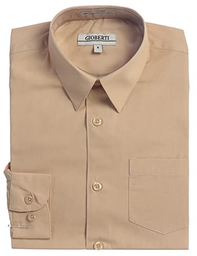 Image of Gioberti Boys Long Sleeve Solid Dress Shirt