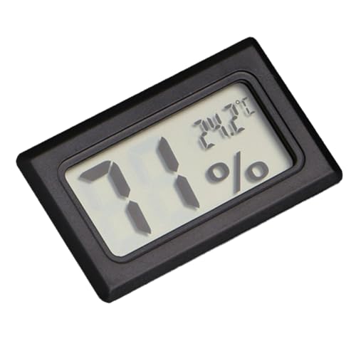 YARNOW All-hygrometer Mit Lcd-bildschirm Temperatur-feuchtigkeitsmessgerät Für Home Office Schwarz
