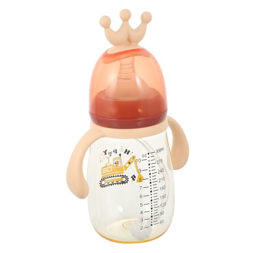 LOLIPPYY Botella de Agua para Niña con Pajita y Doble Asa Diseño Seguro Caídas para Niñas para Aprender Beber sin Lastimar Encías Color Rosa