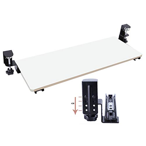 白い キーボードトレイ キーボードスライダー 人間工学デザイン スライド式 クランプ式 フルキーボード収納対応 机の下 キーボードトレイ オフィス ホーム デスク 姿勢改善 安定 パンチフリー 白い/黒/ベージュ 耐荷重25KG 横50×奥行25cm 横65×奥行25cm