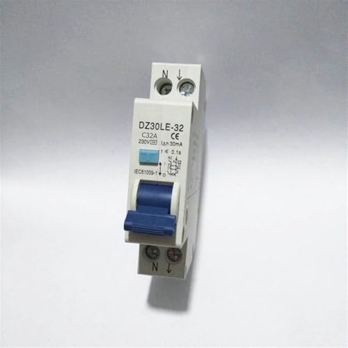 RCBO 1P+N 16A 6KA interruptor magnetotérmico diferencial RCD DZ47LE-T1 de 18mm