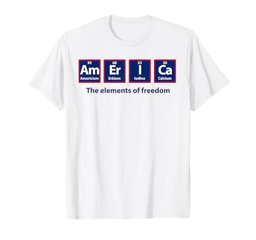 America Periodic Table funny Patriotic USA 4th of July T-Shirt
