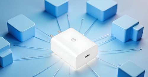 Image of Google 30W USB-C Rapid Charger Adapter for Google Pixel 10 | 10 Pro | 10 Pro XL | 9 | 9a | 9 Pro | 9 Pro XL |Fold|8|8a|Tablet /Chrome Books & Other Type C Device Quick Charger Support - 30 watt, White