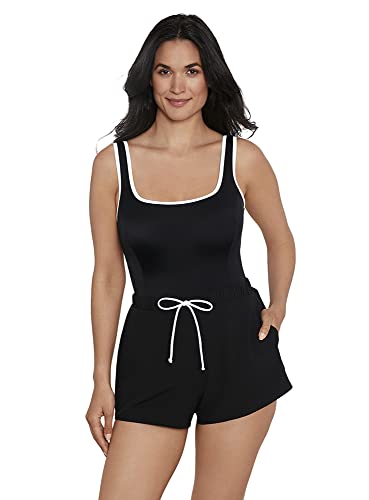 Penbrooke ShapeSolver Sport Women's Colorblock Sport Jogger Soft Cup One Piece Swimsuit