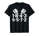 1-8-4-3-6-5-7-2 Firing Order V8 Big Block Car Guy Garage T-Shirt
