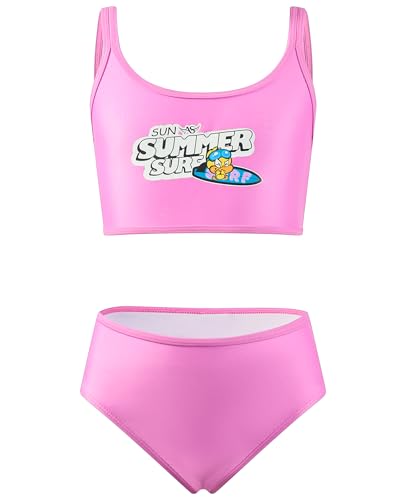 Image of Angel season Girls Swimsuit Bikini Set Two Piece Tankini Bathing Suit Teens High Waisted Beach Swimwear Cute Size 7-14
