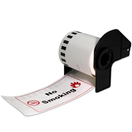 BETCKEY - 2 Rolls DK-22251 Labels, 62mm x 15.24m, 2 Black/Red on White Continuous Roll Compatible with Brother QL Label Printers - Image 2