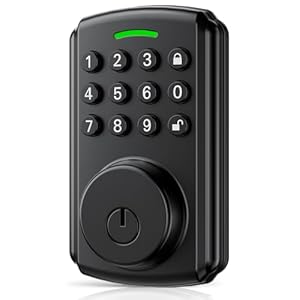 Keyless Entry Door Lock | APP Available But Not Required | Work with Gateway, Alexa and Google As | IP65 Waterproof | Deadbolt Smart Locks for Front Door | Auto Lock