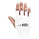 DSC Atmos1 Fingerless Lycra Back Cricket Batting Inner Gloves | Color: White | Size: Mens | Material: Cotton | with PVC Cuffs | Superior Rubber Grip | ‎Slip Resistant | Breathable
