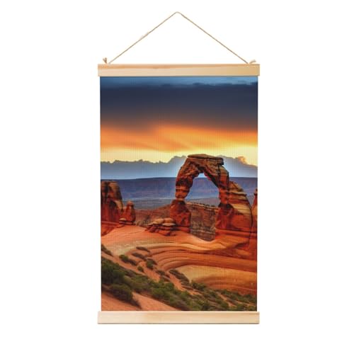 Tableau Arches National Park en toile et cadre bois chic pour salon 91x61 cm