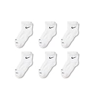 Nike Unisex Child 6-pack Performance Socks, White, 5-7 US