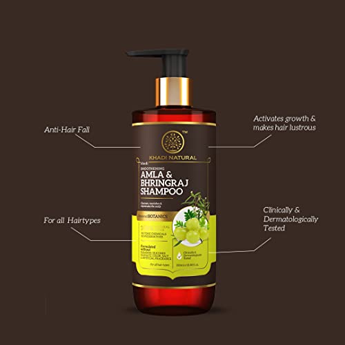 Khadi Natural Amla & Bhringraj Shampoo | Hair Cleanser for Nourishing Hair | Shampoo for Smooth & Soft Hair | SLS & Paraben Free | Suitable for All... - Image 4