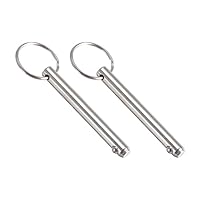 METALLIXITY Schnellverschluss Stifte (8mmx70mm) 2Stk Karbonstahl Ziehbolzen - für Schiffbau Schiffsausrüster Boot Oben