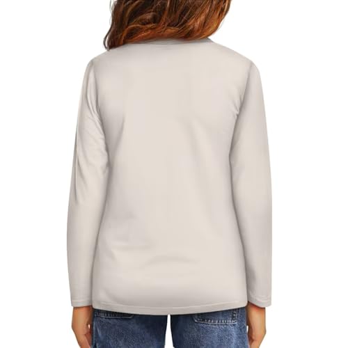 Image of Girls Long Sleeve T Shirt Cute Cartoon Crewneck Shirt for Kids 3-16Y Fall Winter Clothes