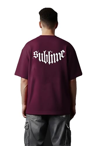 Image of Men's Oversized T-Shirt, 100% Cotton, Round Neck, Short Sleeve, Printed Chest and Back, Casual Summer Wear, S to 3XL