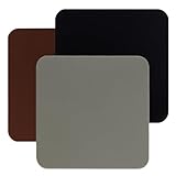 Mini Skater 3pcs Silicone Bar Coaster Square Modern Cup Drink Mat Plate Creative Rug Mug Pad for Table Countertop Desk Cold Hot Drink Coffee Tea Kitchen Home Decor,3.93in (Black & Brown & Gray)