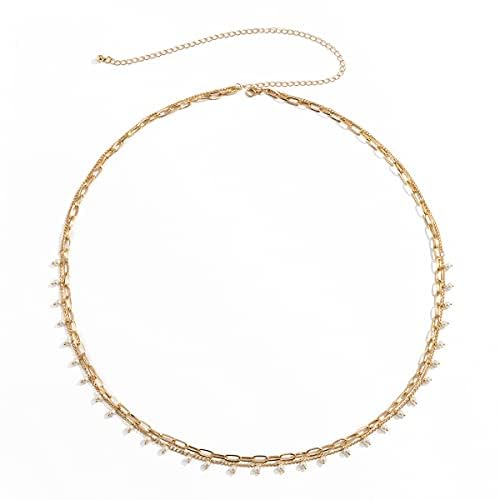 AQUASTREET Gold-Toned Dual Strand Waist Chain for Women and Girls (B0CGDFQ243) Amazon Price History, Amazon Price Tracker