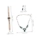Imagen de GALPADA Conjunto De Reloj Gemas De Imitación Joyas De Boda para Mujer Collar y Pendientes Verdes Conjunto De Joyas De Dama De Honor para Uso Eventos Especiales