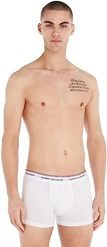 Tommy Hilfiger 3P Trunk 1U87903842, Uomo, Multicolore (Black/Grey Heather/White), S - 8