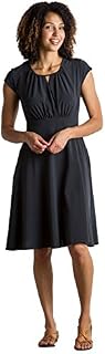 ExOfficio Women's Kizmet Cross-Front Short-Sleeve Dress, Black, Size 8