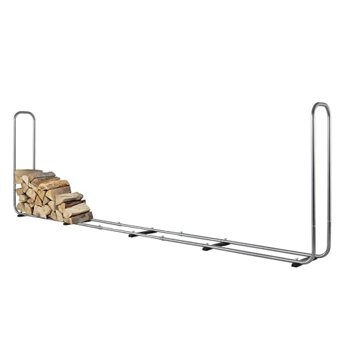 wolfcraft Stapelhilfe Modular XXL 5125000 - Verstellbare Kaminholzaufbewahrung für den Außenbereich aus verzinktem Stahl - Max. Volumen: 1,6 m³