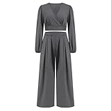 LIFEWEAR Trainingsanzug Casual Zweiteiler Damen Lounge Set Damen Grau Freizeitanzug Loungewear Damen Set Travel Outfit Matching Sets Women Outfit Damen Set Skims Baggy Sommer S