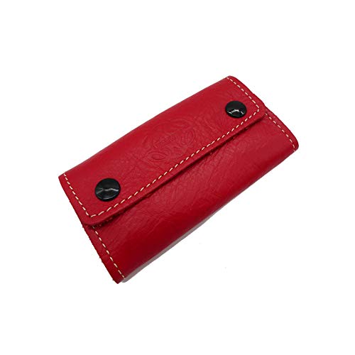 Emilio Fernández PORTALLAVES - Estuche DE Llaves DE Piel - Llavero DE Piel (Rojo)