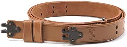 M1907 Leather Rifle Sling Steel Hardware fits Garand and 1903 Springfield 1.25" Width
