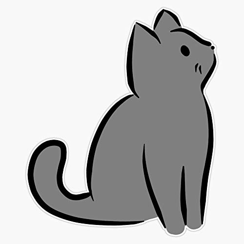 Leyland Designs Grey Kitten Sticker Outdoor Rated Vinyl Sticker Decal for Windows, Bumpers, Laptops or Crafts 5"