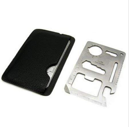 ProTool 11-Tools-in-1 Stainless Steel Credit Card-Sized Survival Tool Silver