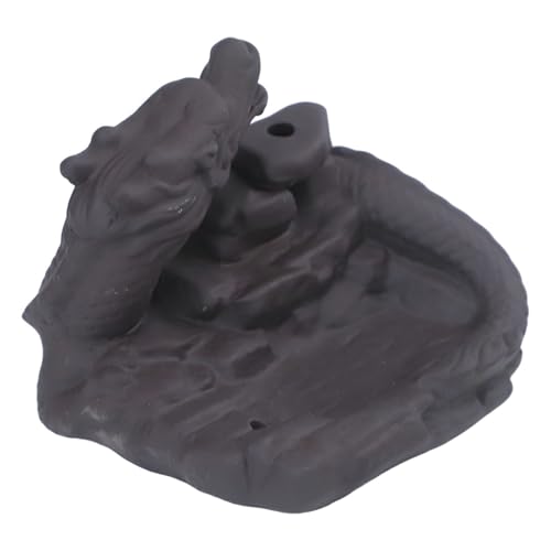 MonoSora Soporte de incienso de cerámica con diseño de dragón, diseño de cascada, de reflujo, incensario, decoración del hogar, perfume, dragones para Año Nuevo, para decoración de Navidad