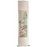 【Peinture sur rouleau de paysage】 : cette peinture sur rouleau présente une palette de couleurs simple et épurée, représentant d'anciens érudits chinois admirant le paysage au milieu de montagnes verdoyantes et d'eaux claires. L’imagerie élégante et artistique, c’est comme ramener le paysage à la maison. C'est un cadeau parfait for les amateurs de paysages ou les admirateurs de peintures classiques, ajoutant une touche de couleur à n'importe quelle étude.