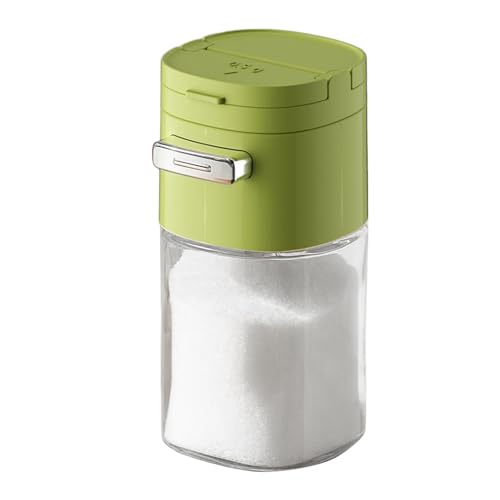 - Salero - Vertedor de gran diámetro, recipiente de especias resistente al desgaste, soporte transparente para especias | Escurridor de azúcar y pimienta para mesa de cocina, cafetería, cocina casera