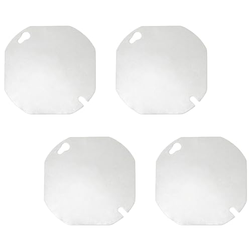 RGYBAO Pack of 4 Octagonal Electrical Box Covers Sturdy Metal Junction Box With Rustproof Coating for Easy Installation