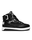 Ewing Men's 33 HI x Orion Rebound Basketball Shoes | Retro 1990 Design Ankle Strap Hybrid Athletic Team Sports Shoes, Black&White, 7.5