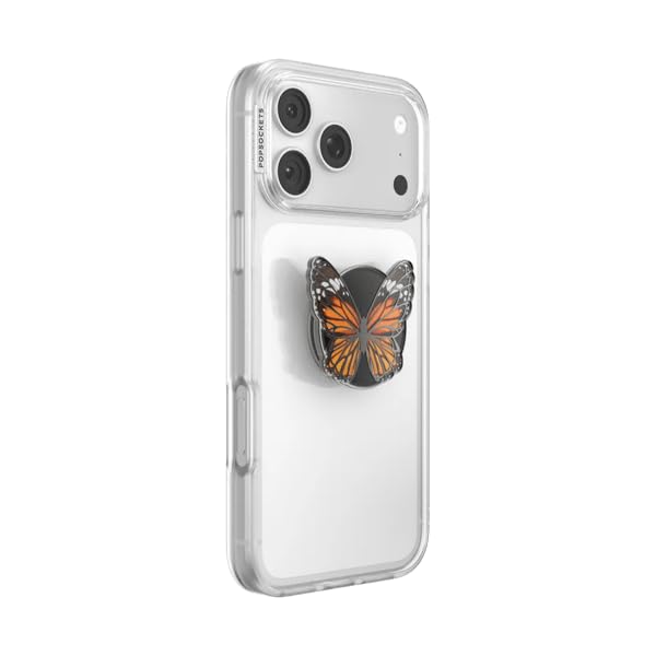 Image of PopSockets Adhesive Phone Grip, Holder- Monarch Butterfly