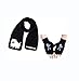 FEIDIAO Undertale Schal Handschuhe Set Undertale Sans Plüsch warm halten Halstuch Soft Shawls Wraps Unisex Warm Lätzchen Touch Handschuhe (B)