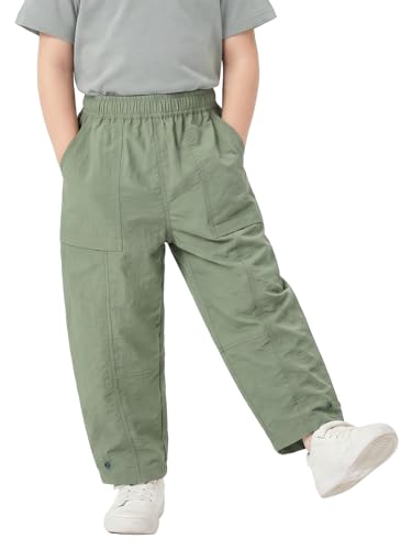 Image of Miipat Girls Baggy Cargo Trousers, Toddler Quick Dry Pants Wide Leg Joggers