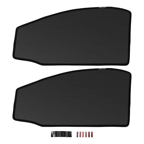 FUELHOOD Toyotaに対応 アルファード ヴェルファイア 20シリーズ用 車両サイドウィンドウカバー フロントウィンドウ サンシェード ネット 運転席助手席用 日よけ ブラック