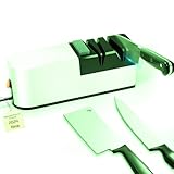 Affilacoltelli elettrico, sistema di affilatura coltelli 5 in 1 con lama dritta, affilacoltelli professionale diamantato PER affilatura grossolana, riparazione e affilatura coltelli (QL1)