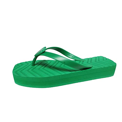 Genérico Sandalias Boho Mujer Sandalias Colores Mujer Zapatos de mujer, zapatillas de playa de verano, chanclas de ligeras y transpirables Chanclas De Verano Mujer CuñA Alpargatas Mujer (Green, 39)