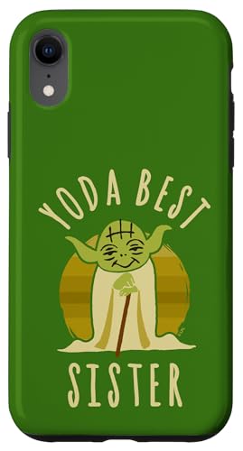 Coque iPhone XR Star Wars Yoda Best Sister au style quotidien