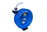 The Main Resource TI514 Retractable Water/Air Hose Reel with 50 foot 1/4' Hose with Spring Rewind is Ideal for Keeping Air or Water Hose off your Home Garage, Repair Shop or Maintenance Shop Floor