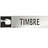 Color del producto es gris CABLEPELADO Señal Adhesiva Timbre Acero Inoxidable 5x20 cm Gris
